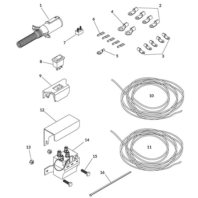 Electrical Parts Kit w/Rocker Switch - 50-Amp Module