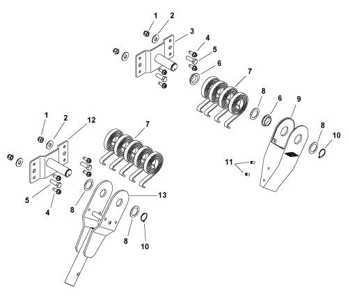 5-Spring Pivot Assembly - Driver Side